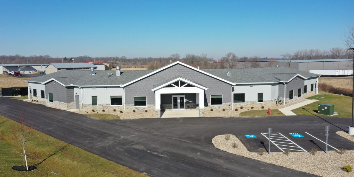 An exterior view of the Foundations Community Childcare center