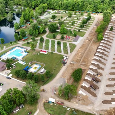 Construction at a campground in Northeast Ohio