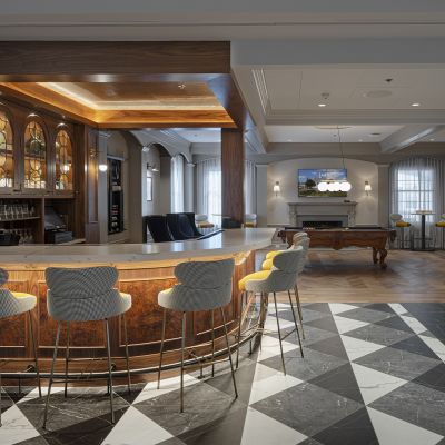 Westfield Inn guests can enjoy spirits ae the newly renovated bar.