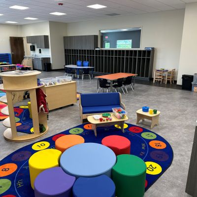 An interactive and inviting space is available for toddlers at the Foundations Community Childcare facility