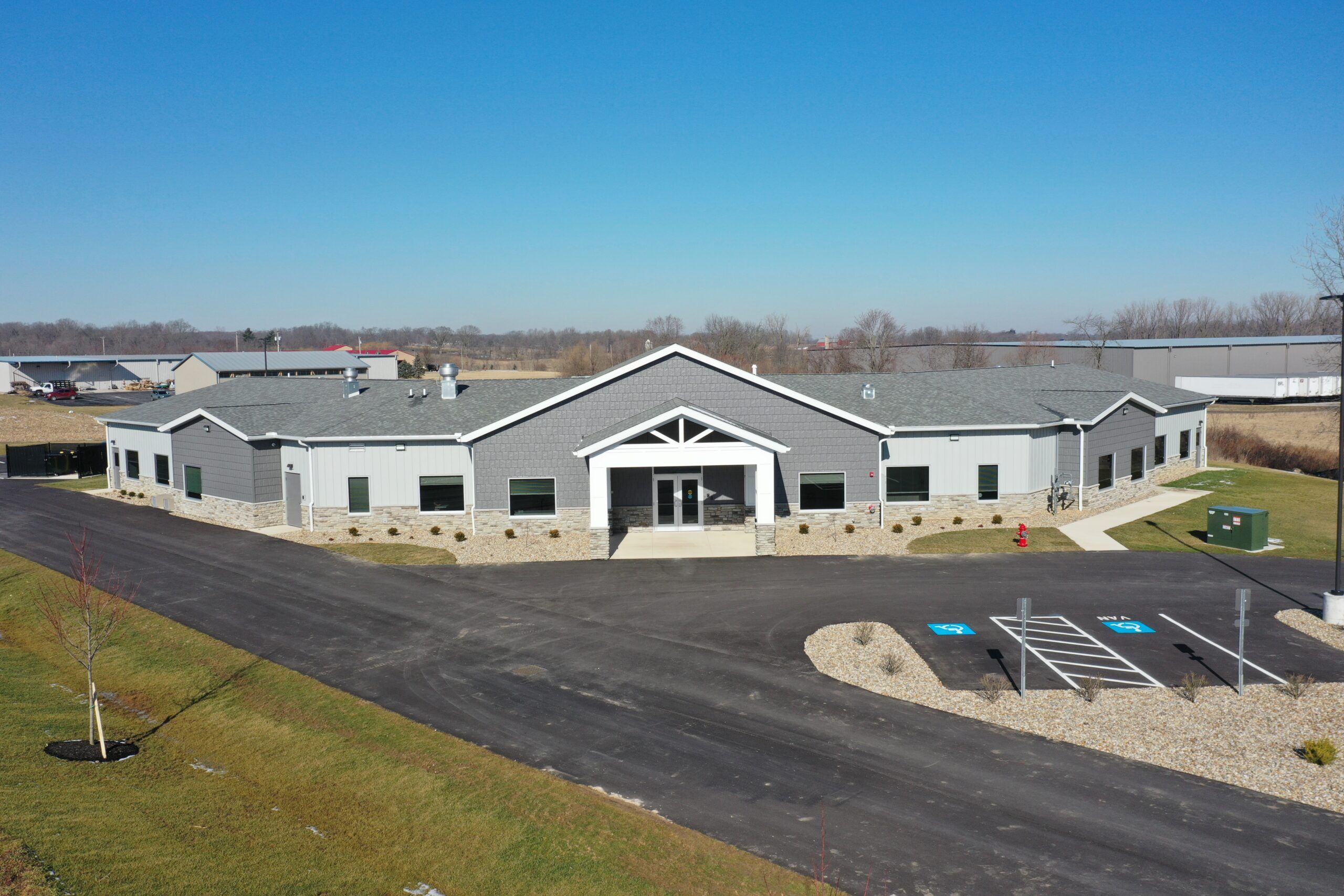 An exterior view of the Foundations Community Childcare center