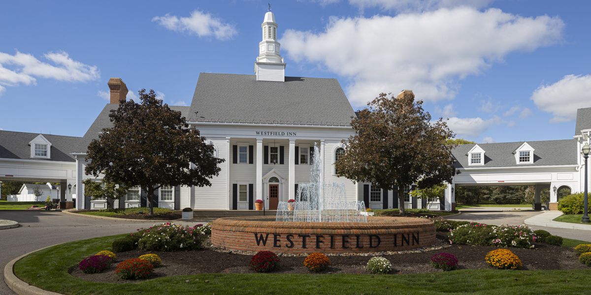 The first glimpse guests have of the Westfield Inn